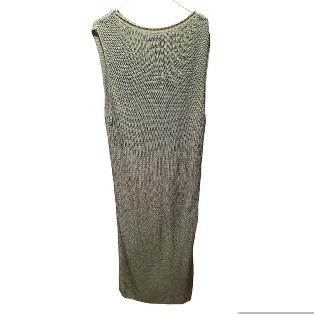 Asos Design Knitted Relaxed Midi Dress in Sage Green Size 12 NWT